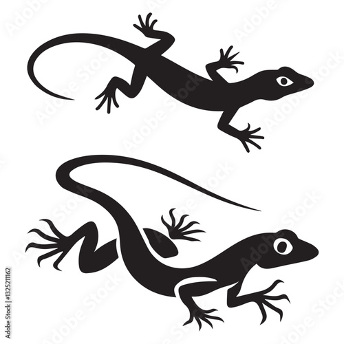 silhouette of a lizard