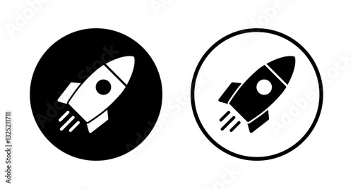 Rocket icon logo design. Startup sign and symbol. rocket launcher icon