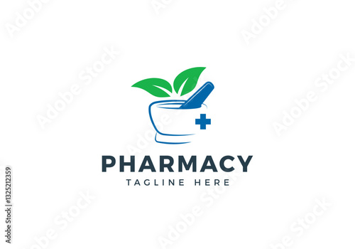 Creative Pharmacy Concept Logo Design.