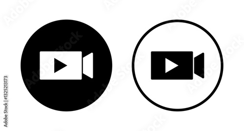 Video icon logo design. video camera sign and symbol. movie sign. cinema