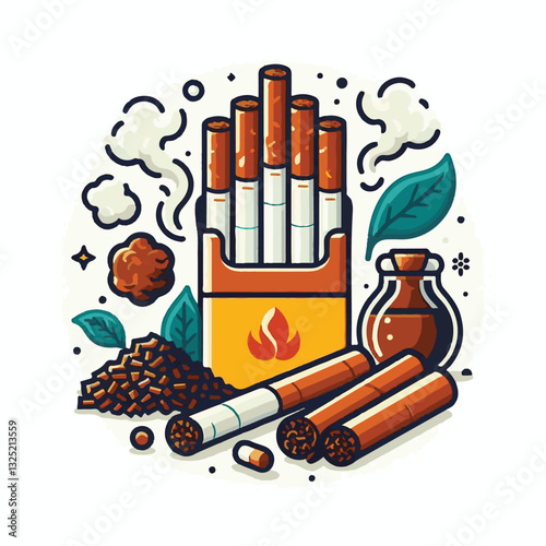 nicotine, tobacco, cigarette, health, cancer, smoke, addiction, background, unhealthy, risk, narcotic, danger, cigar, leaf, toxic, plant, product, industry, organic, crop, natural, habit, harvest, whi