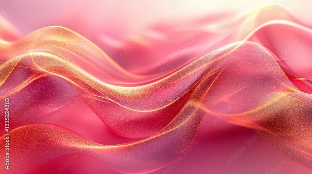 A luxurious golden line background, bathed in a soft pink glow, forms a captivating 3D abstract illustration. This vector masterpiece exudes modernity and deluxe design, perfect for a wide range of A luxurious golden line background, bathed in a soft pink glow, forms a captivating 3D abstract illustration. This vector masterpiece exudes modernity and deluxe design, perfect for a wide range of