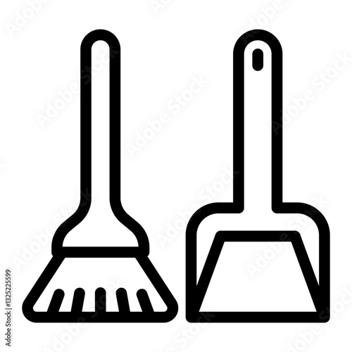 broom Line Icon
