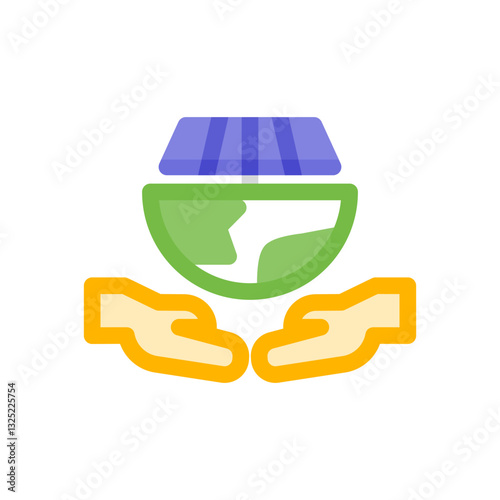 environmental conservation flat icon illustration