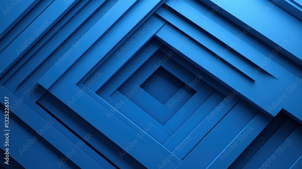 Obraz premium A vibrant canvas of electric blue pulsates with geometric shapes, evoking a modern and futuristic aesthetic. A clean, minimalist design, perfect for business presentations or branding, featuring bold