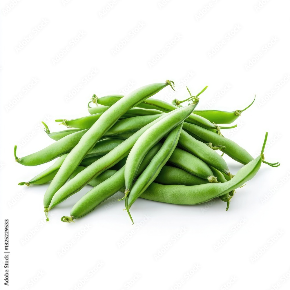 A Delicious Pile of Fresh Green Beans Ready to Eat A Delicious Pile of Fresh Green Beans Ready to Eat