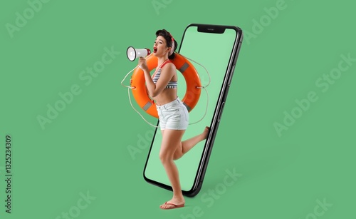 Big mobile phone, running p...