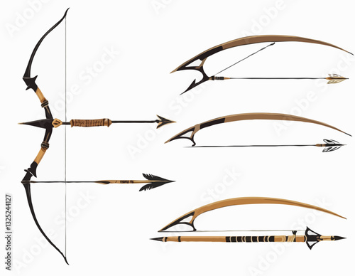 Arc et flèche vector illustration isolée