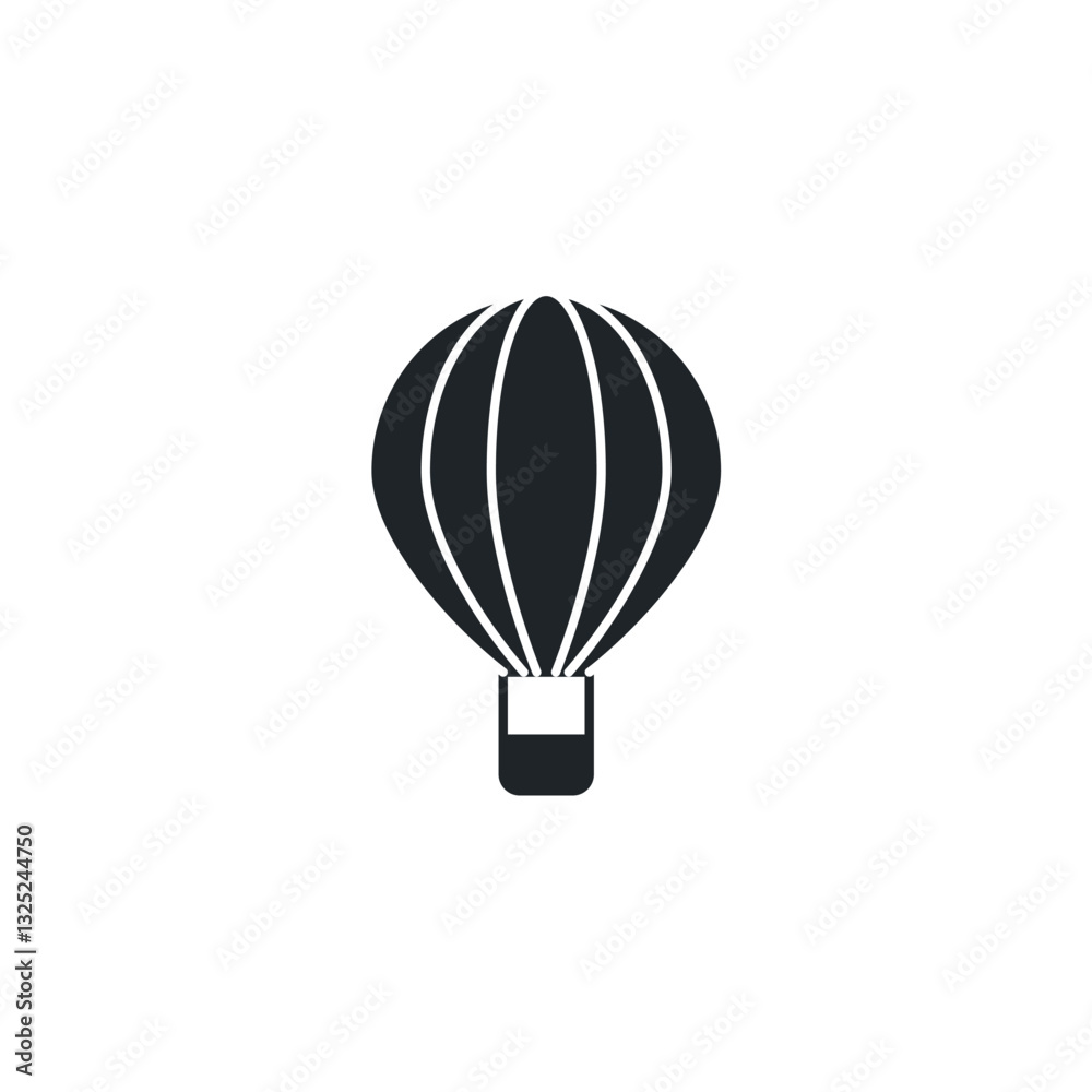 Hot Air Balloon icon symbol vector illustration isolated on white background Hot Air Balloon icon symbol vector illustration isolated on white background