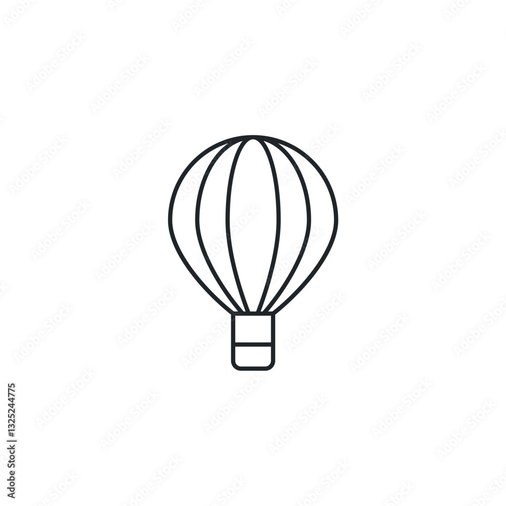Fototapeta premium Hot Air Balloon icon symbol vector illustration isolated on white background