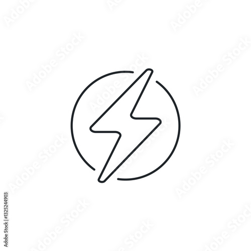 Lightning Bolt icon symbol vector illustration isolated on white background