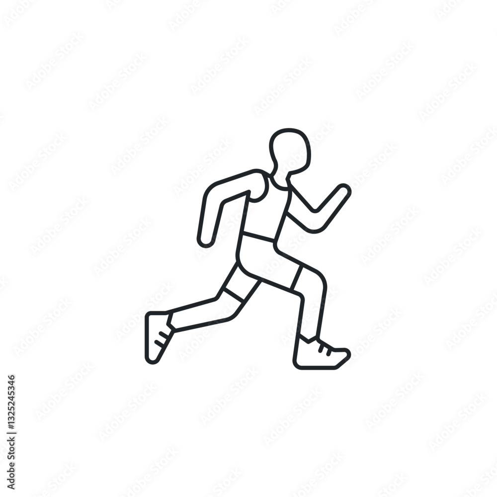 Runner icon symbol vector illustration isolated on white background Runner icon symbol vector illustration isolated on white background