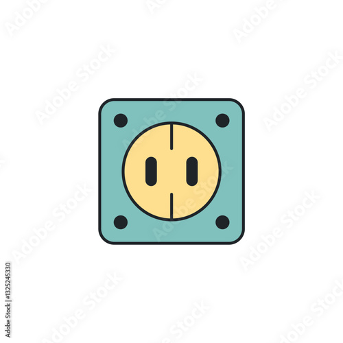Free Download Power Outlet icon symbol vector illustration isolated on white background - GFXLoad