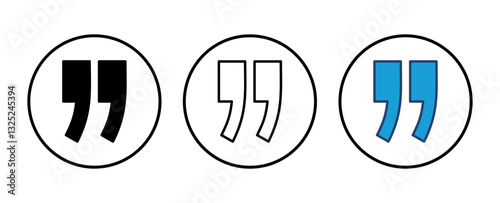 Quote icon vector. Quotation mark symbol.