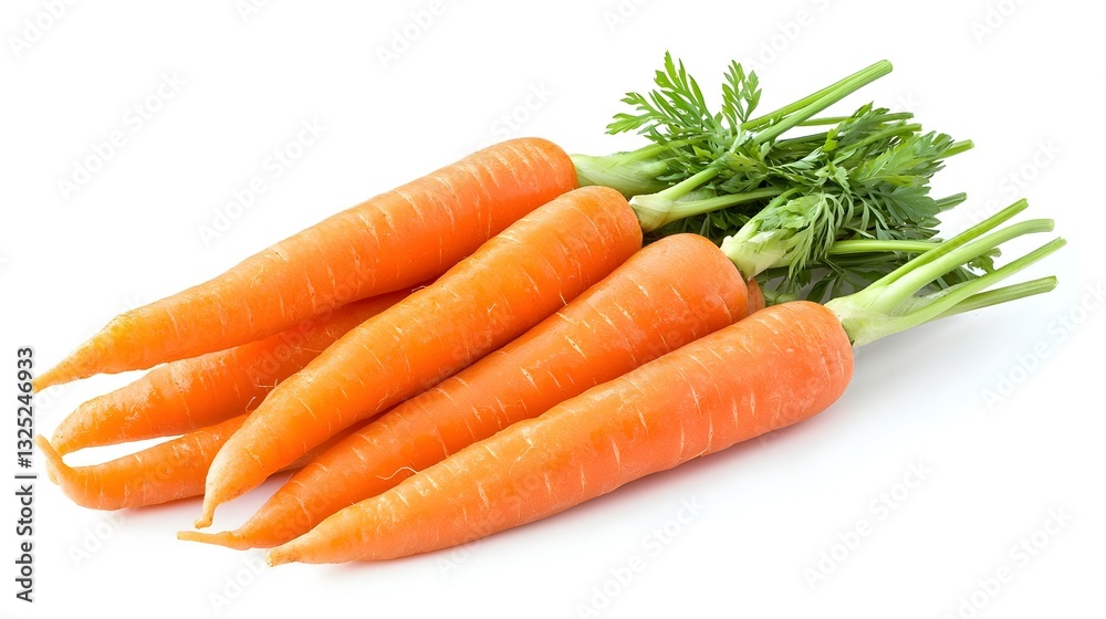 Raw carrots exposed on white background Raw carrots exposed on white background