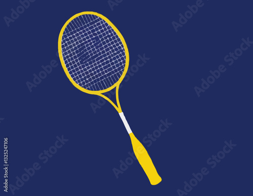 Volant sur raquette de badminton