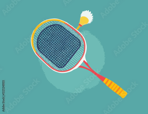 Volant sur raquette de badminton