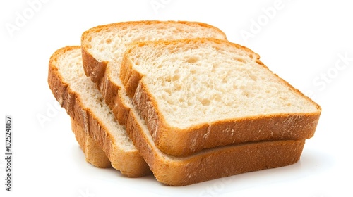 Slice of the bread isolated over the white
