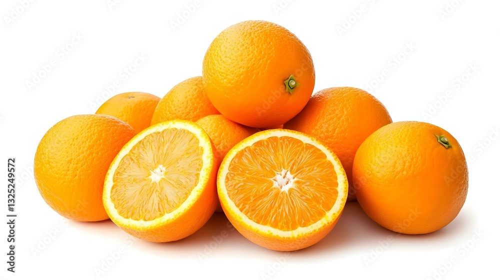 Pile of oranges isolated on white background Pile of oranges isolated on white background