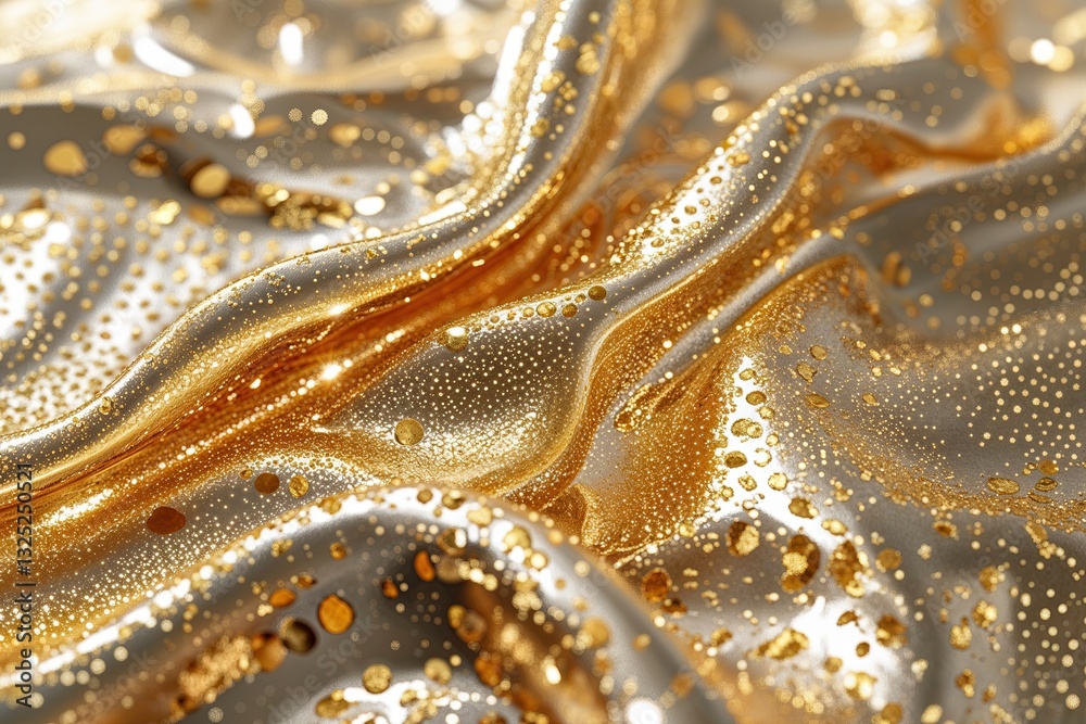 Obraz premium Sophisticated Gold Surface Texture Featuring Shimmering Fluid Design