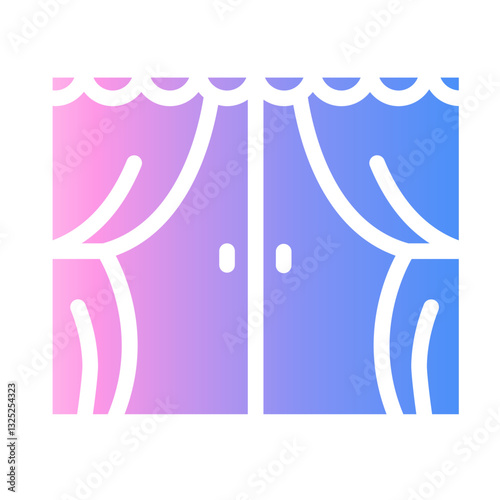 curtains Gradient icon