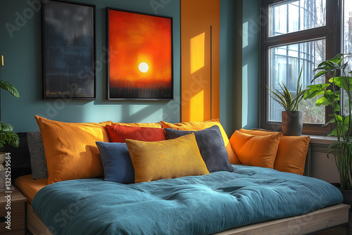 Decorative wall art prints  such as inspirational quotes or abstract designs.