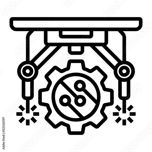 robotic Line Icon