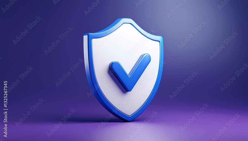 A blue shield icon with a checkmark on a purple background, symbolizing security and trust. A blue shield icon with a checkmark on a purple background, symbolizing security and trust.