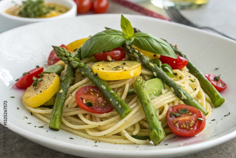 Vegetarian Pasta with Asparagus and Tomatoes Vegetarian Pasta with Asparagus and Tomatoes