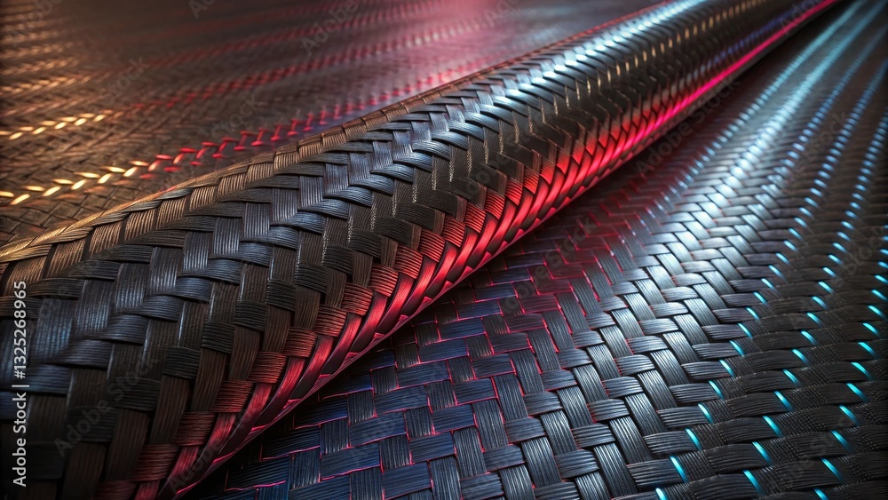 Fototapeta premium Woven Carbon Fiber Material Texture