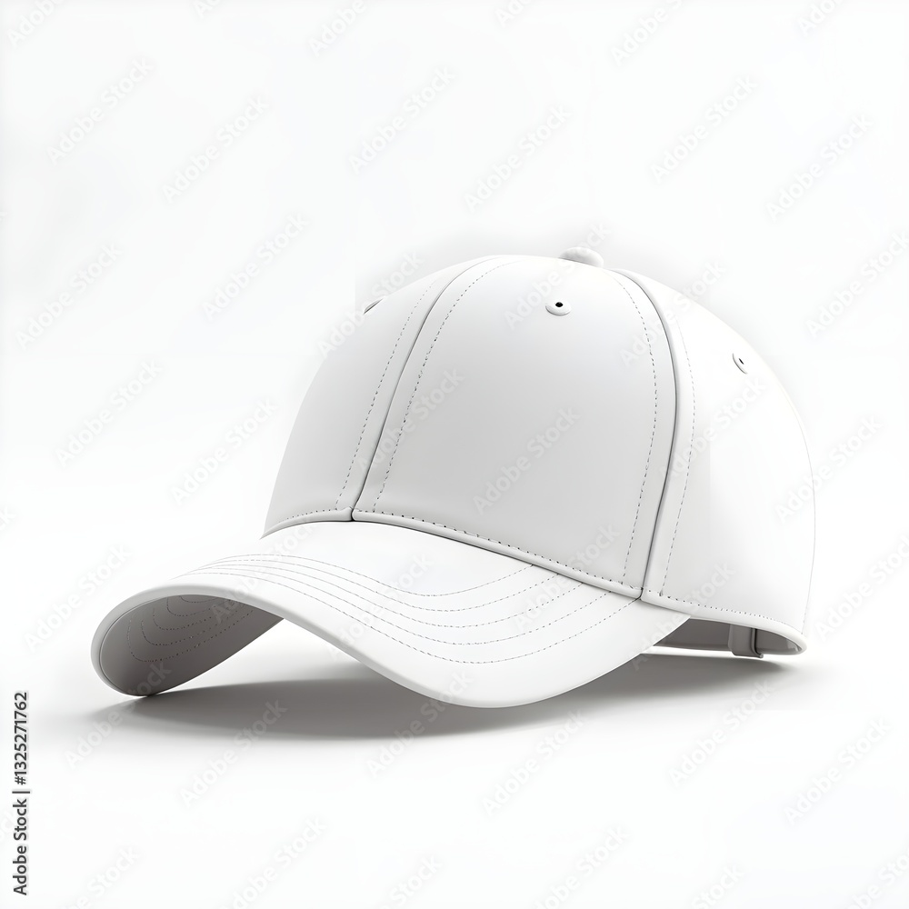 Fototapeta premium 3D-Rendered White Cap with Soft Lighting and Clean Aesthetic 