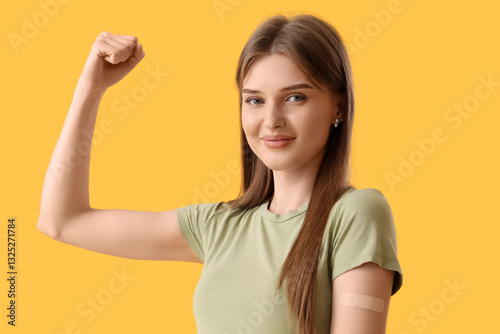 Young woman with applied me...