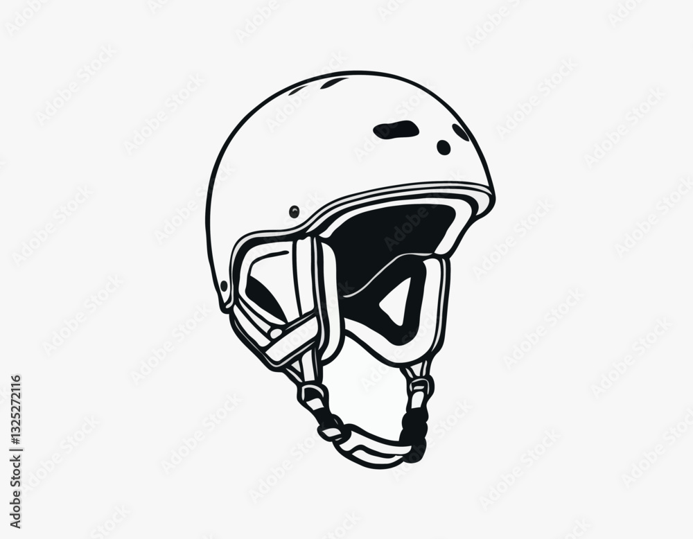 Casque de vélo, casque de skateboard sur fond blanc