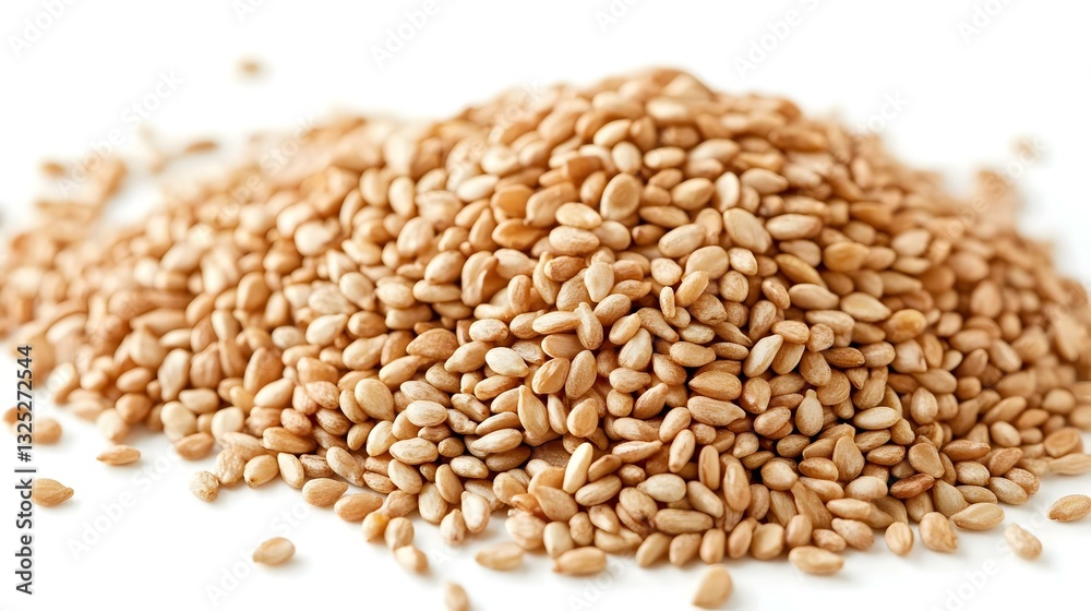 Fototapeta premium sesame seeds isolated on white background macro