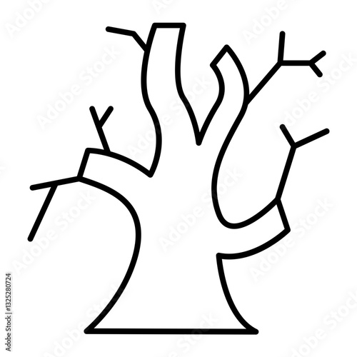 dead tree outline icon