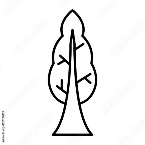 conifer tree outline icon
