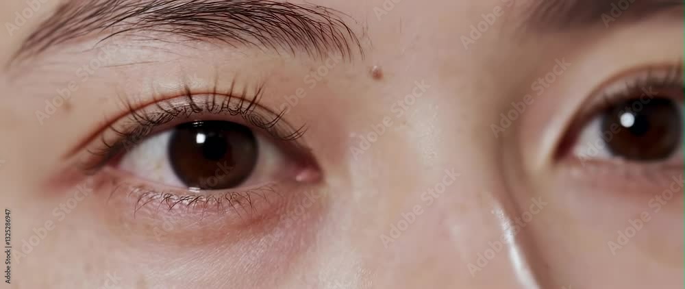 Anamorphic video of close up shot of a woman's Anamorphic video of close up shot of a woman's