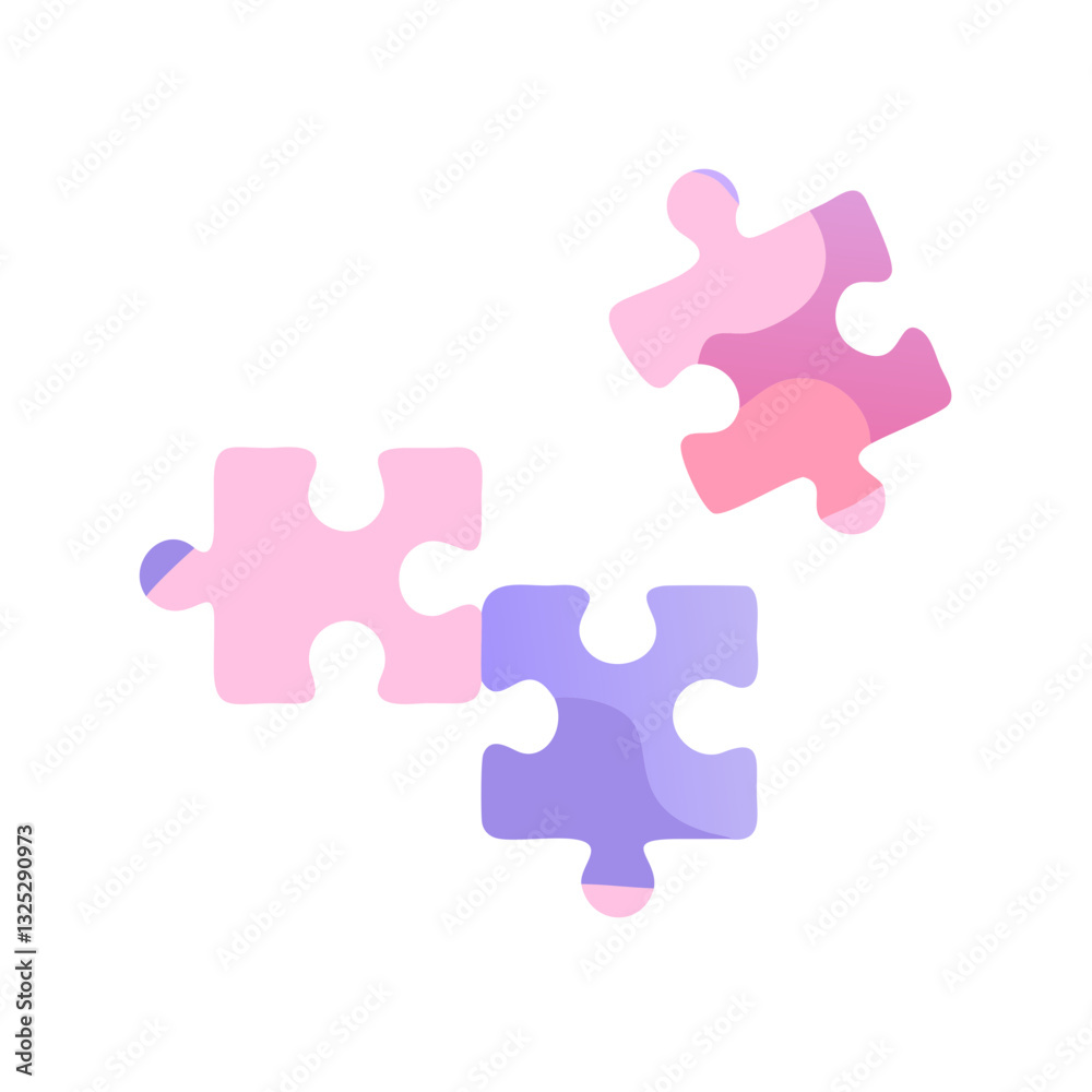 Fototapeta premium Person assembling large puzzle pieces, teamwork concept