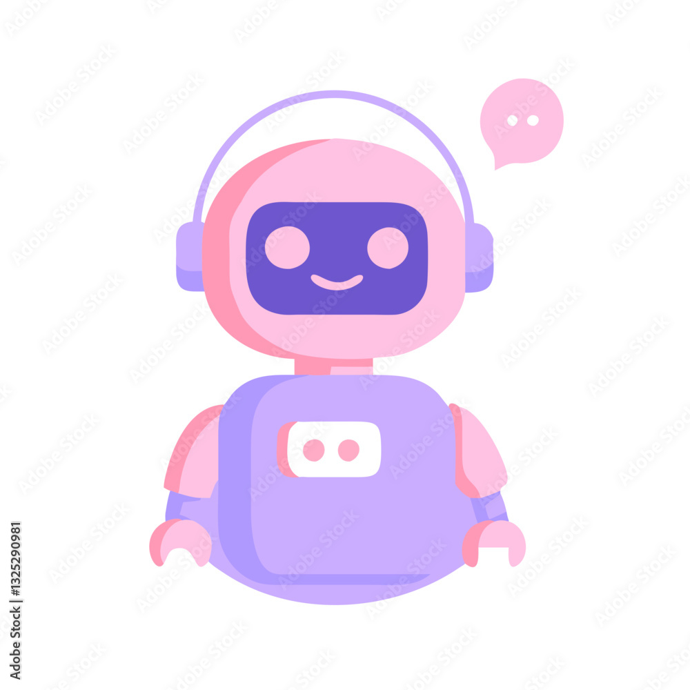 Fototapeta premium Friendly robot assistant with accessibility features, AI concept