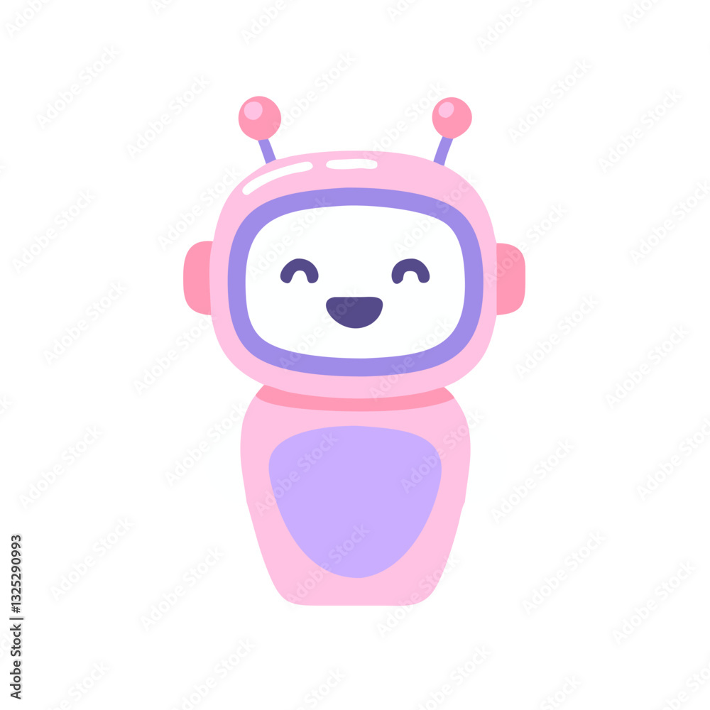 Cute robotic assistant, AI technology and innovation concept Cute robotic assistant, AI technology and innovation concept