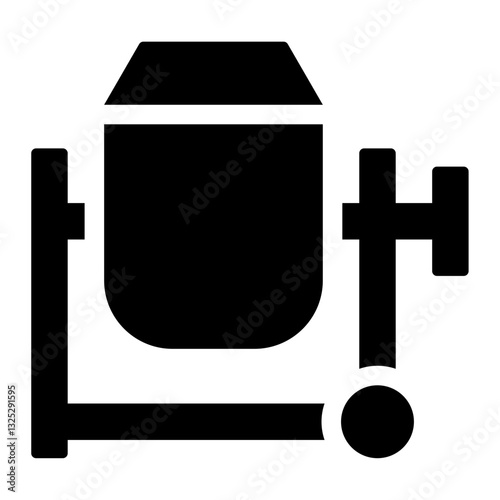 concrete mixer icon