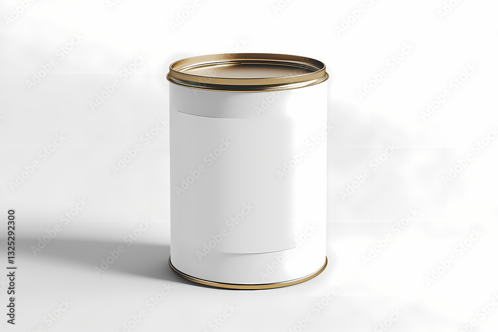 Canned Goods Mockup: A sleek cylindrical can with a blank label, ready to showcase your design or product branding, epitomizing simplicity and versatility for diverse commercial applications. Canned Goods Mockup: A sleek cylindrical can with a blank label, ready to showcase your design or product branding, epitomizing simplicity and versatility for diverse commercial applications.