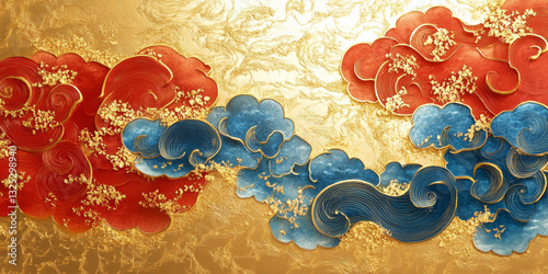 Traditional Chinese elements Xiangyun texture art illustration background
