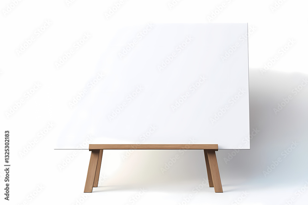 Canvas on Easel: A blank canvas mounted on a wooden easel, ready for artistic expression, creating a sense of anticipation and limitless possibility. Canvas on Easel: A blank canvas mounted on a wooden easel, ready for artistic expression, creating a sense of anticipation and limitless possibility.