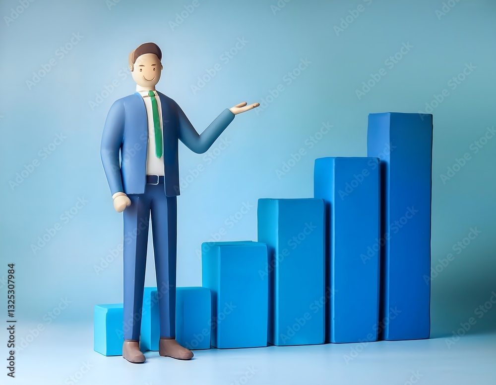 Financial inclusion, economy and technology : 3D icon of Financial literacy, young entrepreneur, digital economy. Financial inclusion, economy and technology : 3D icon of Financial literacy, young entrepreneur, digital economy.