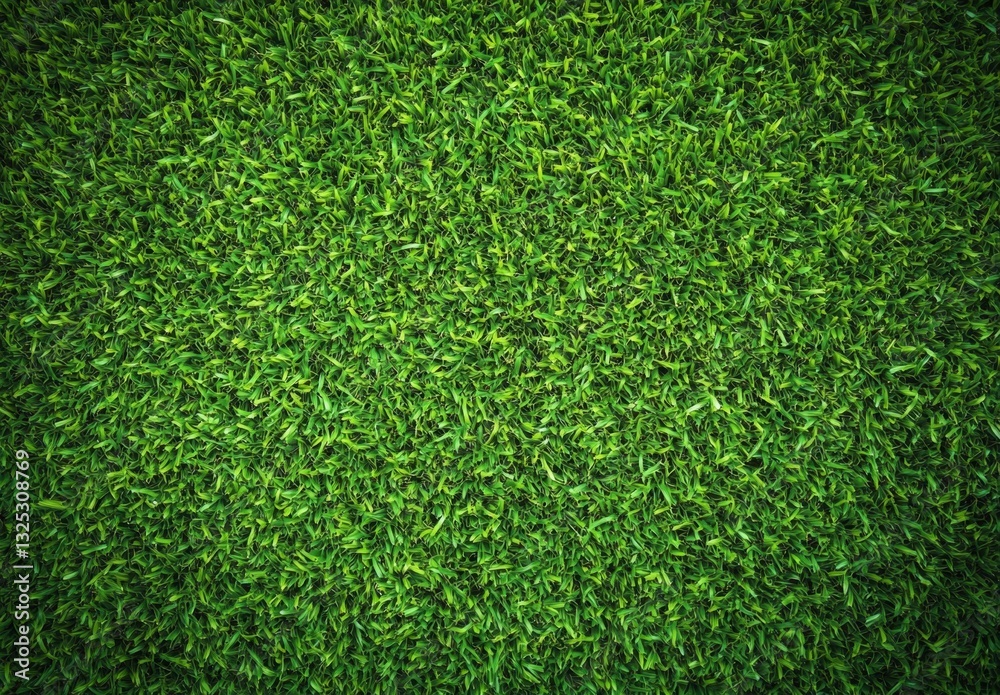 Fototapeta premium Lush Green Artificial Turf Texture with Rich Color Depth Ideal for Landscaping, Sports Fields, and Outdoor Settings for Diverse Visual Projects