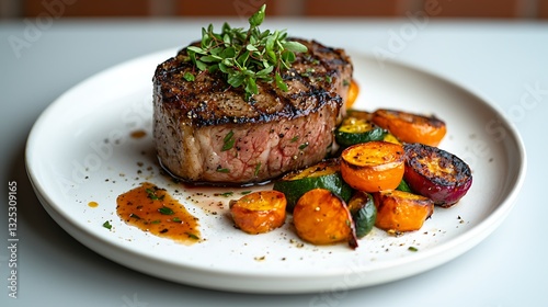 Grilled Beef Tenderloin with Roasted Vegetables
