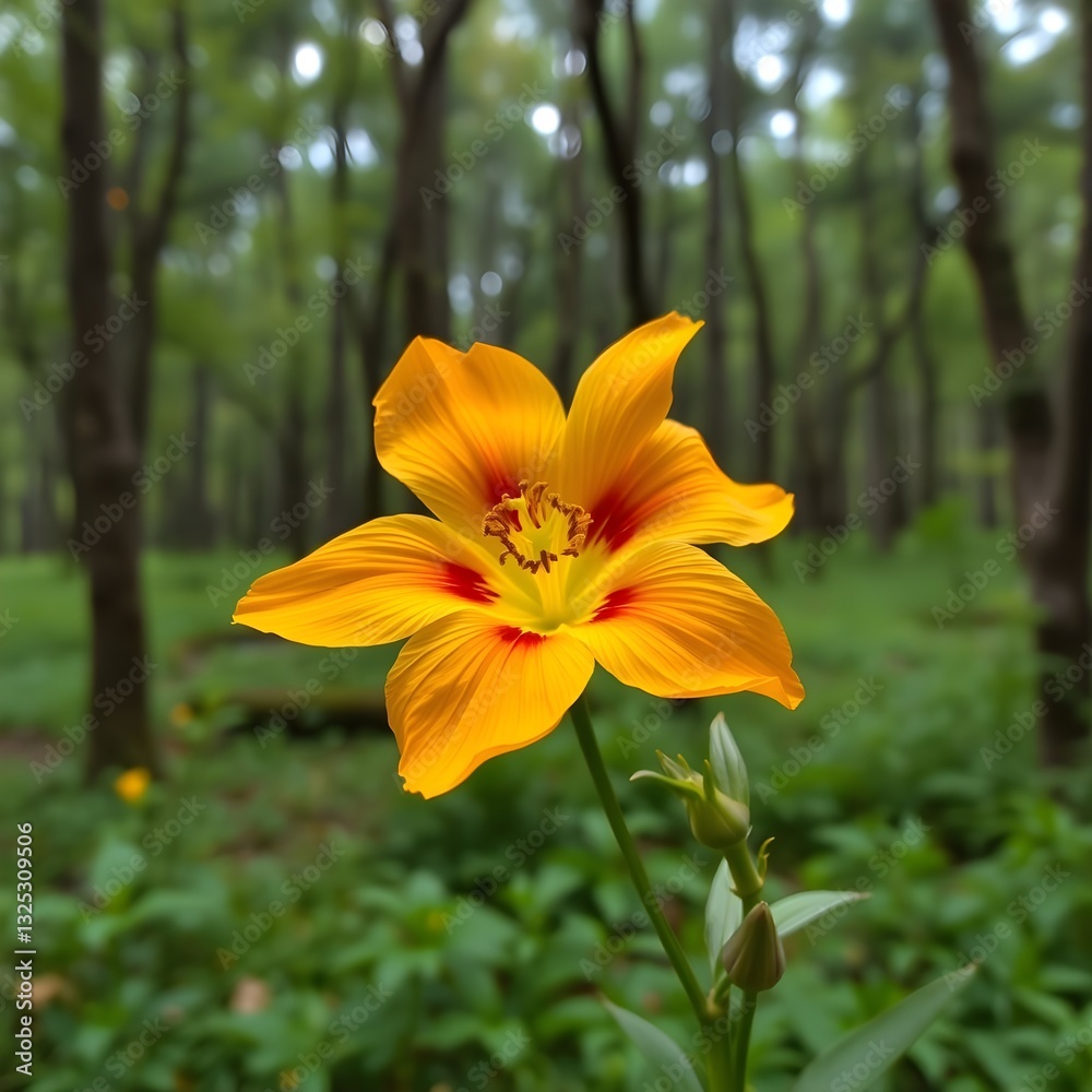 A good photo for photoshop and a flower with a forest background A good photo for photoshop and a flower with a forest background