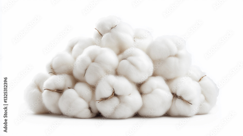 A pile of fluffy cotton bolls, showcasing their soft texture and natural beauty, ideal for textiles and sustainable products. A pile of fluffy cotton bolls, showcasing their soft texture and natural beauty, ideal for textiles and sustainable products.