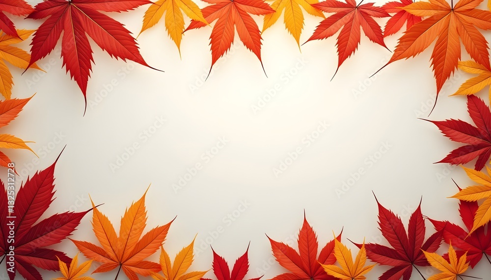 Blank Autumn Leaves Border Natural Backdrop Blank Autumn Leaves Border Natural Backdrop